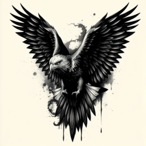 Dark Art Hawk Tattoo