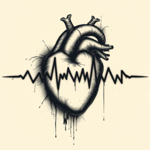 Dark Art Heartbeat Tattoo