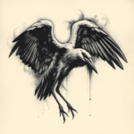 Dark Art Heron Tattoo