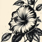 Dark Art Hibiscus Tattoo