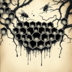 Dark Art Honeycomb Tattoo