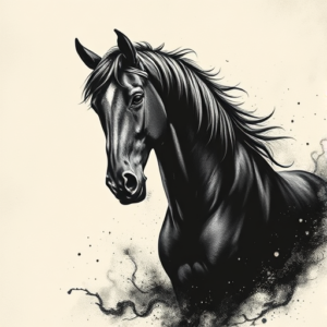 Dark Art Horse Tattoo