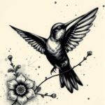 Dark Art Hummingbird Tattoo