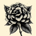 Dark Art Hydrangea Tattoo