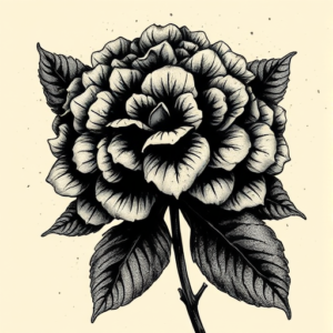 Dark Art Hydrangea Tattoo