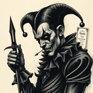 Dark Art Jester Tattoo
