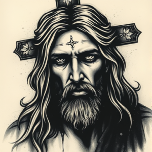 Dark Art Jesus Tattoo