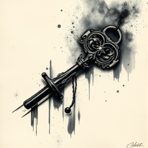 Dark Art Key Tattoo