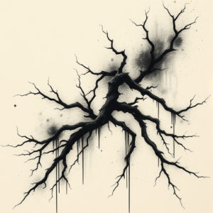 Dark Art Kintsugi Tattoo