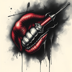 Dark Art Kiss Tattoo