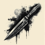 Dark Art Knife Tattoo