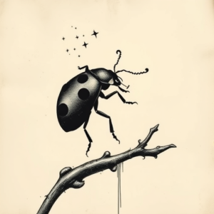 Dark Art Ladybug Tattoo