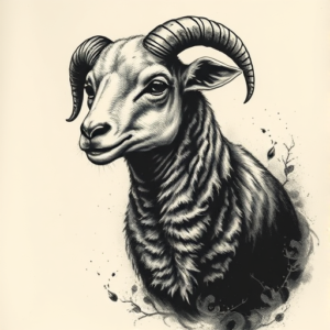 Dark Art Lamb Tattoo