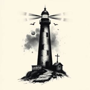 Dark Art Lighthouse Tattoo