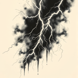 Dark Art Lightning Tattoo