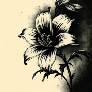 Dark Art Lily Tattoo