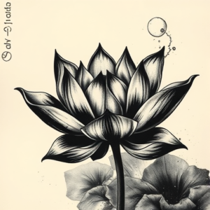 Dark Art Lotus Tattoo