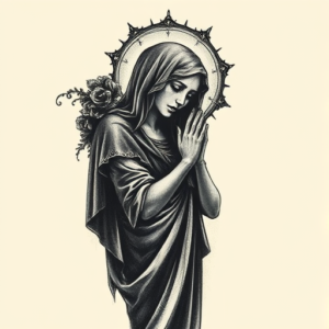 Dark Art Mary Tattoo