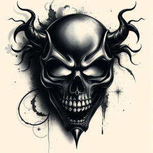 Dark Art Mask Tattoo