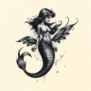 Dark Art Mermaid Tattoo