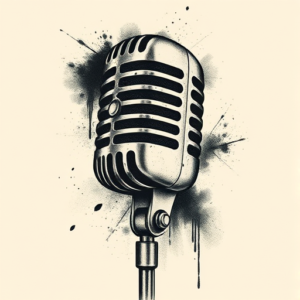 Dark Art Microphone Tattoo