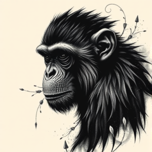 Dark Art Monkey Tattoo
