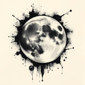 Dark Art Moon Tattoo