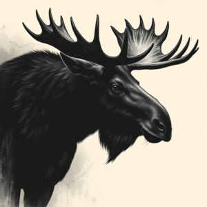 Dark Art Moose Tattoo