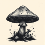 Dark Art Mushroom Tattoo