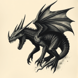 Dark Art Mythosaur Tattoo