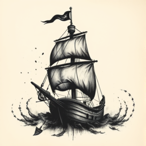 Dark Art Nautical Tattoo