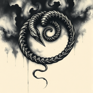 Dark Art Ouroboros Tattoo