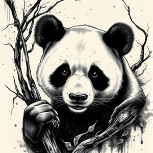 Dark Art Panda Tattoo