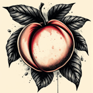 Dark Art Peach Tattoo