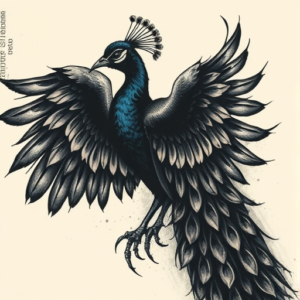 Dark Art Peacock Tattoo