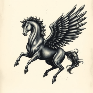 Dark Art Pegasus Tattoo