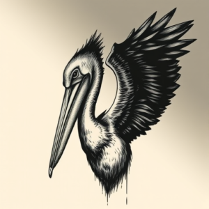 Dark Art Pelican Tattoo