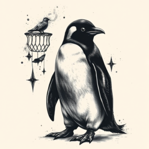 Dark Art Penguin Tattoo
