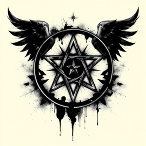 Dark Art Pentagram Tattoo