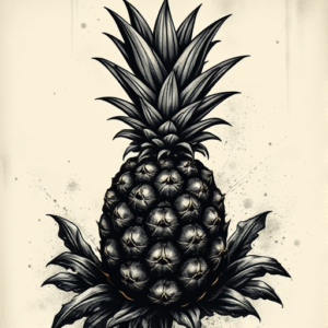 Dark Art Pineapple Tattoo