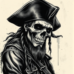 Dark Art Pirate Tattoo