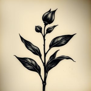 Dark Art Plant Tattoo