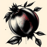 Dark Art Pomegranate Tattoo