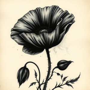 Dark Art Poppy Tattoo