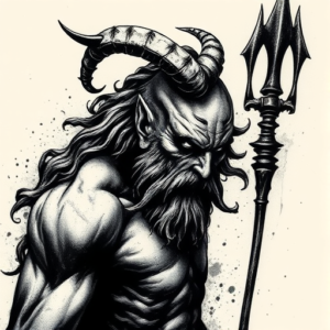 Dark Art Poseidon Tattoo