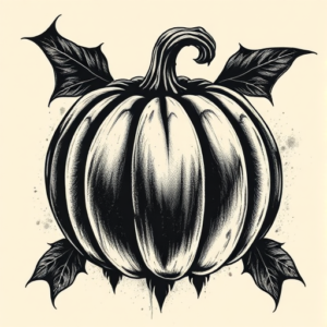 Dark Art Pumpkin Tattoo