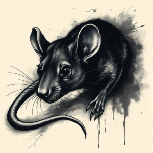 Dark Art Rat Tattoo