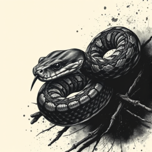 Dark Art Rattlesnake Tattoo