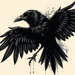 Dark Art Raven Tattoo