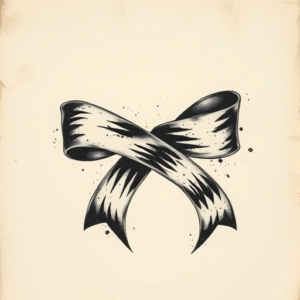 Dark Art Ribbon Tattoo
